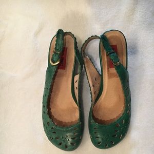 Miz Mooz green slingback sandals